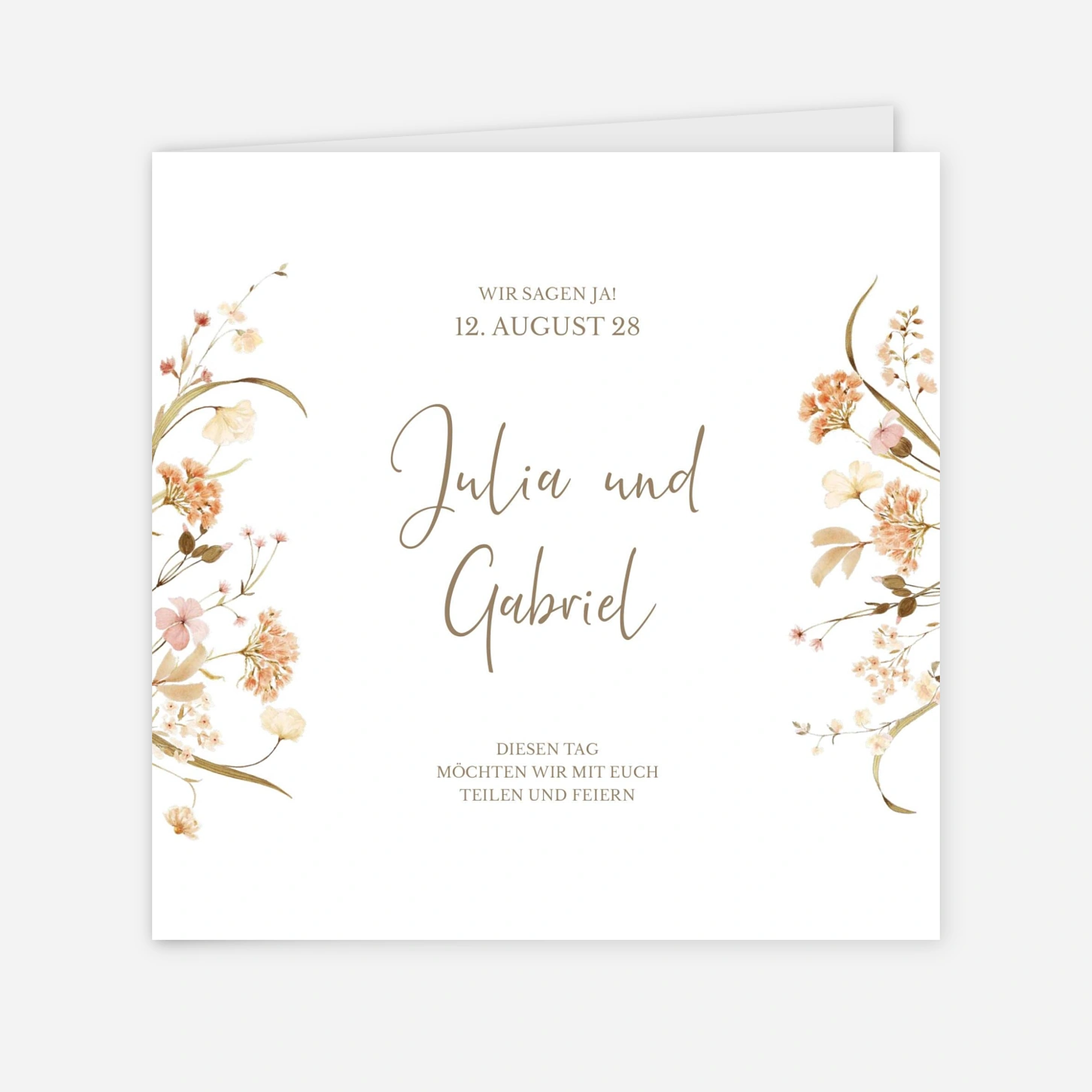 Hochzeitseinladung Gartenzauber