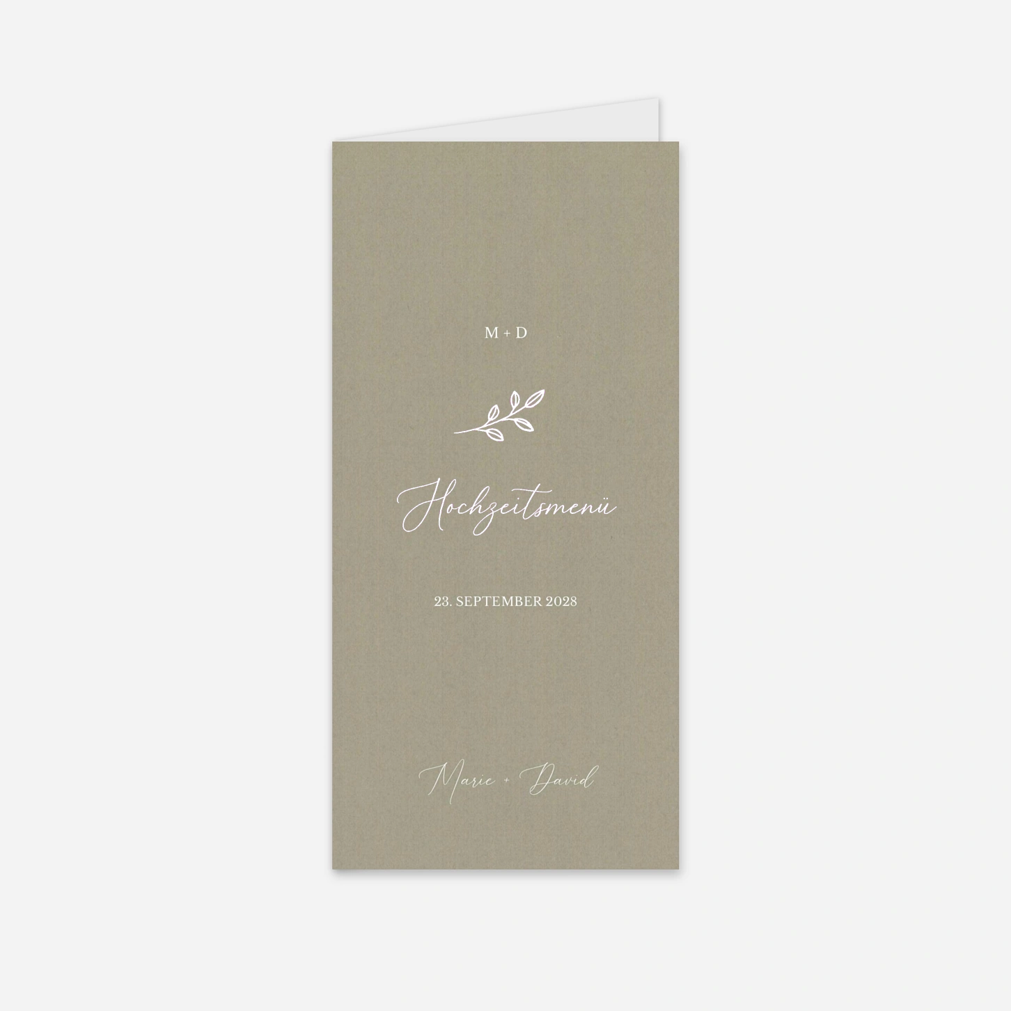 Menükarte Hochzeit Glanz der Natur