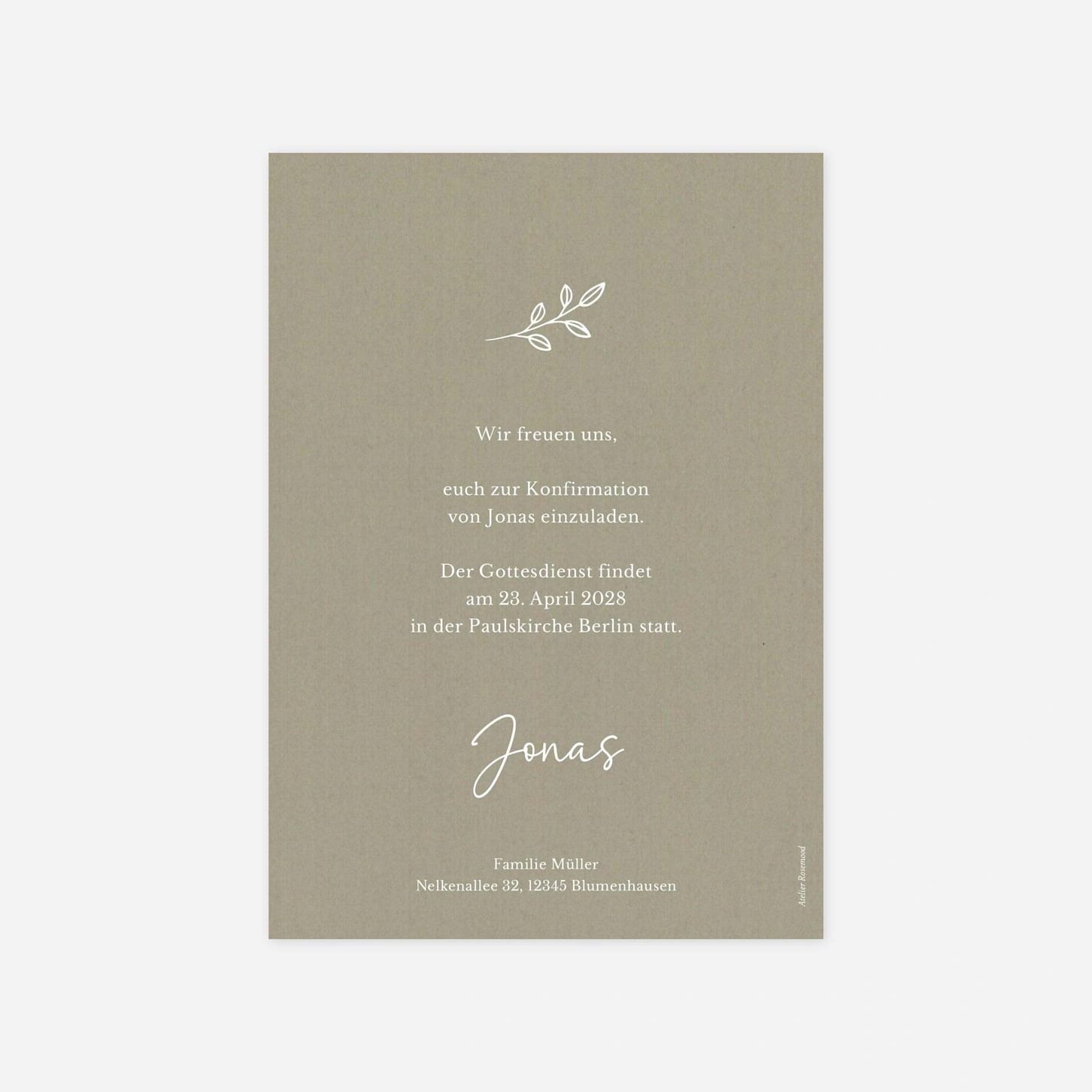 Konfirmationseinladung Glanz der Natur