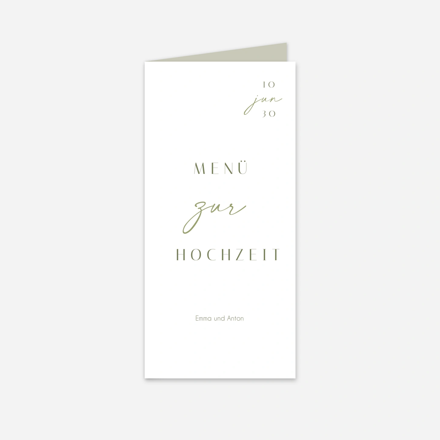 Menükarte Hochzeit Zeitloses Versprechen