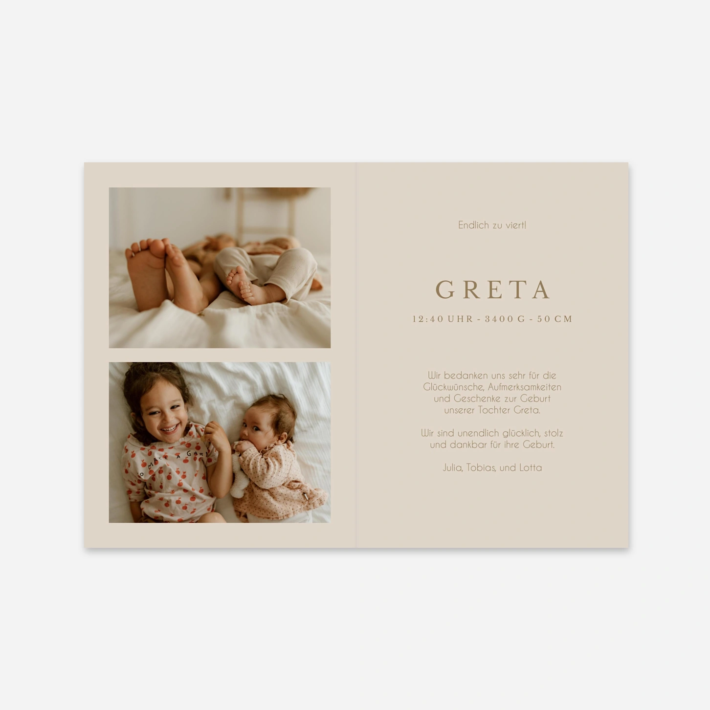 Geburtskarte Geschwisterchen