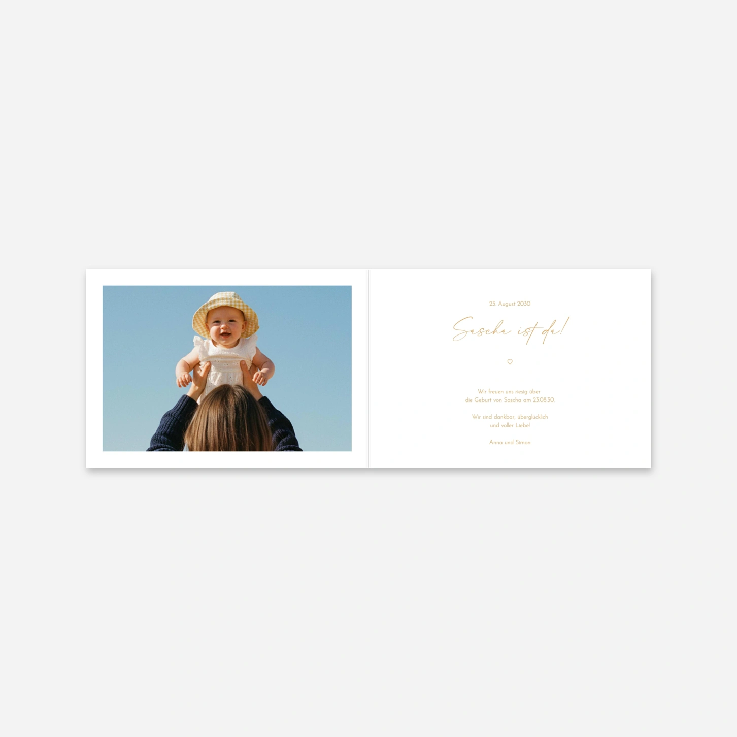 Geburtskarte Großer kleiner Schatz