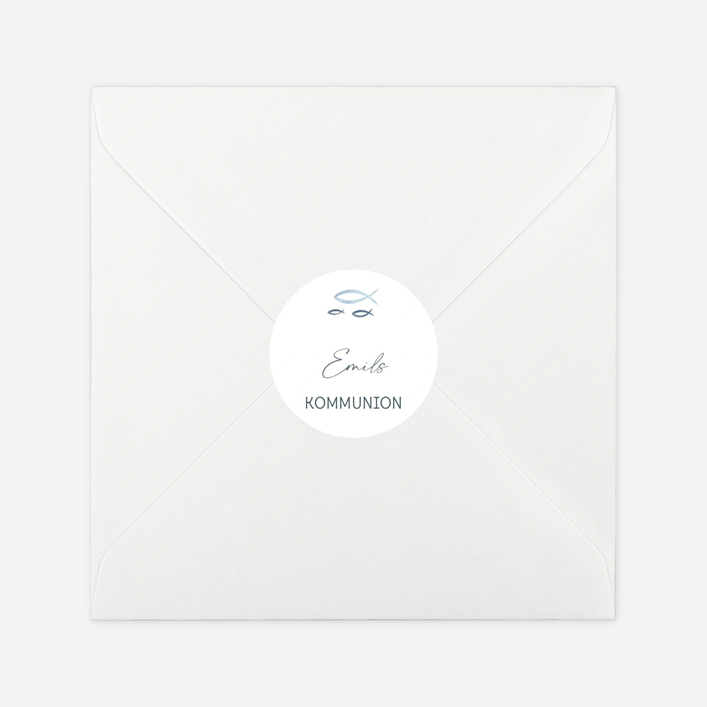 Aufkleber Kommunion Konfirmation Fischschwarm