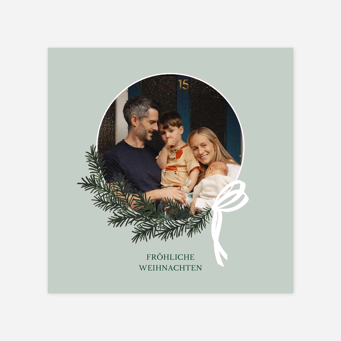 Weihnachtskarte Goldene Freude
