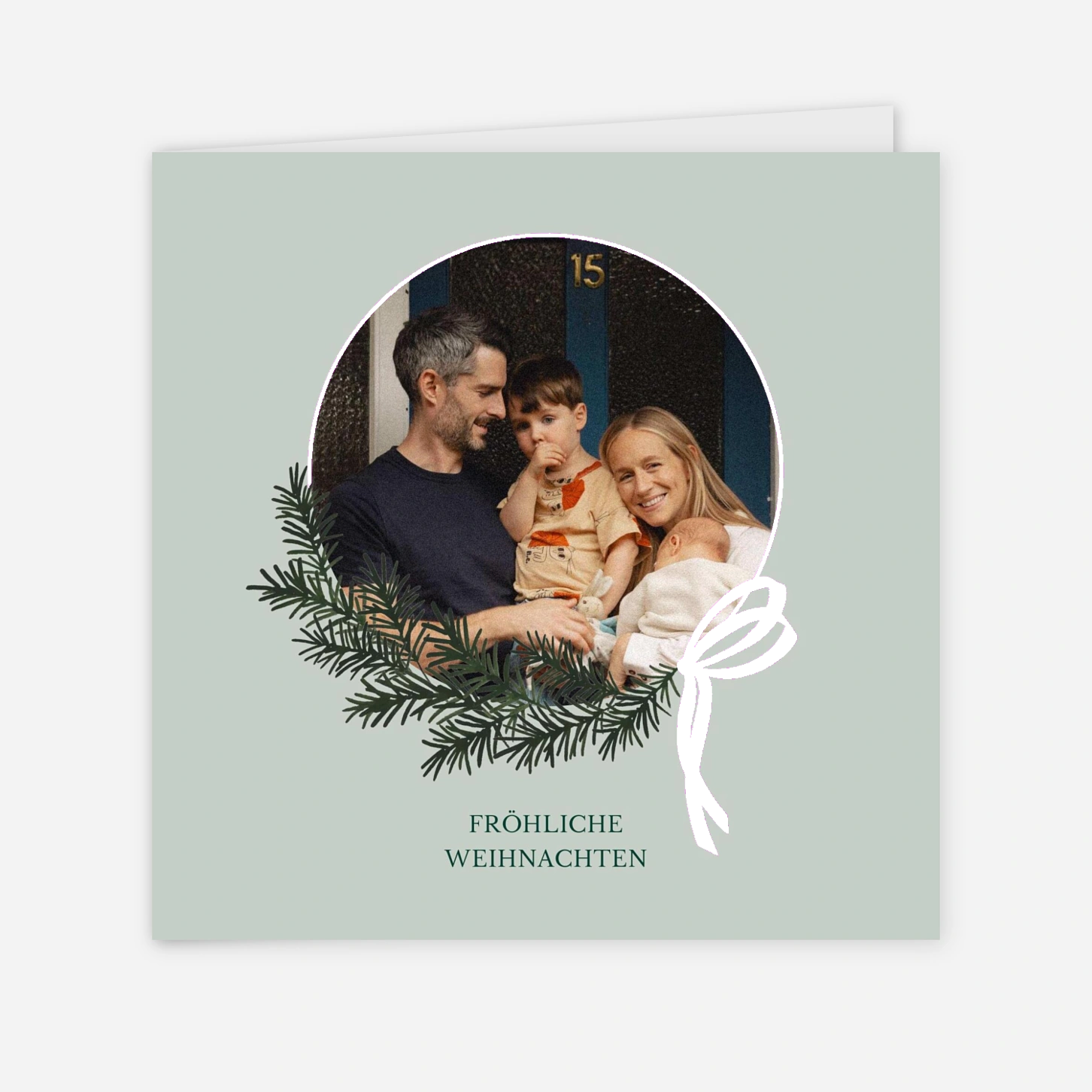 Weihnachtskarte Goldene Freude