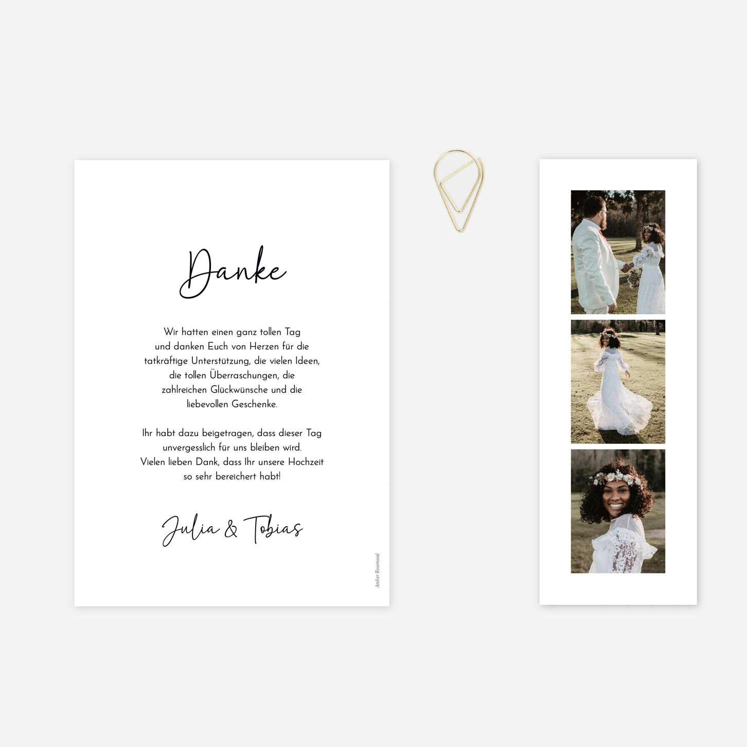 Dankeskarte Hochzeit Timeless Together