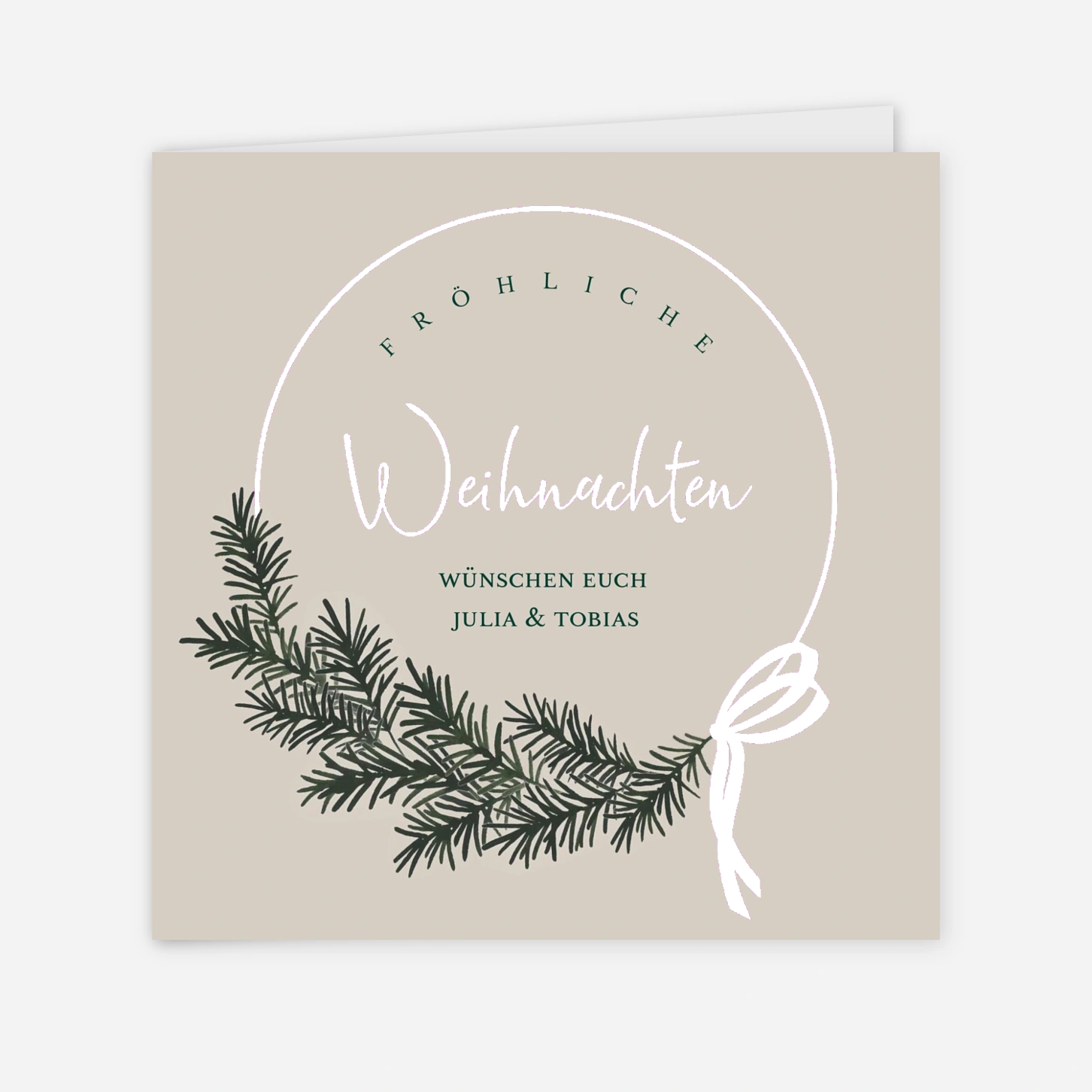 Weihnachtskarte Leiser Goldschein