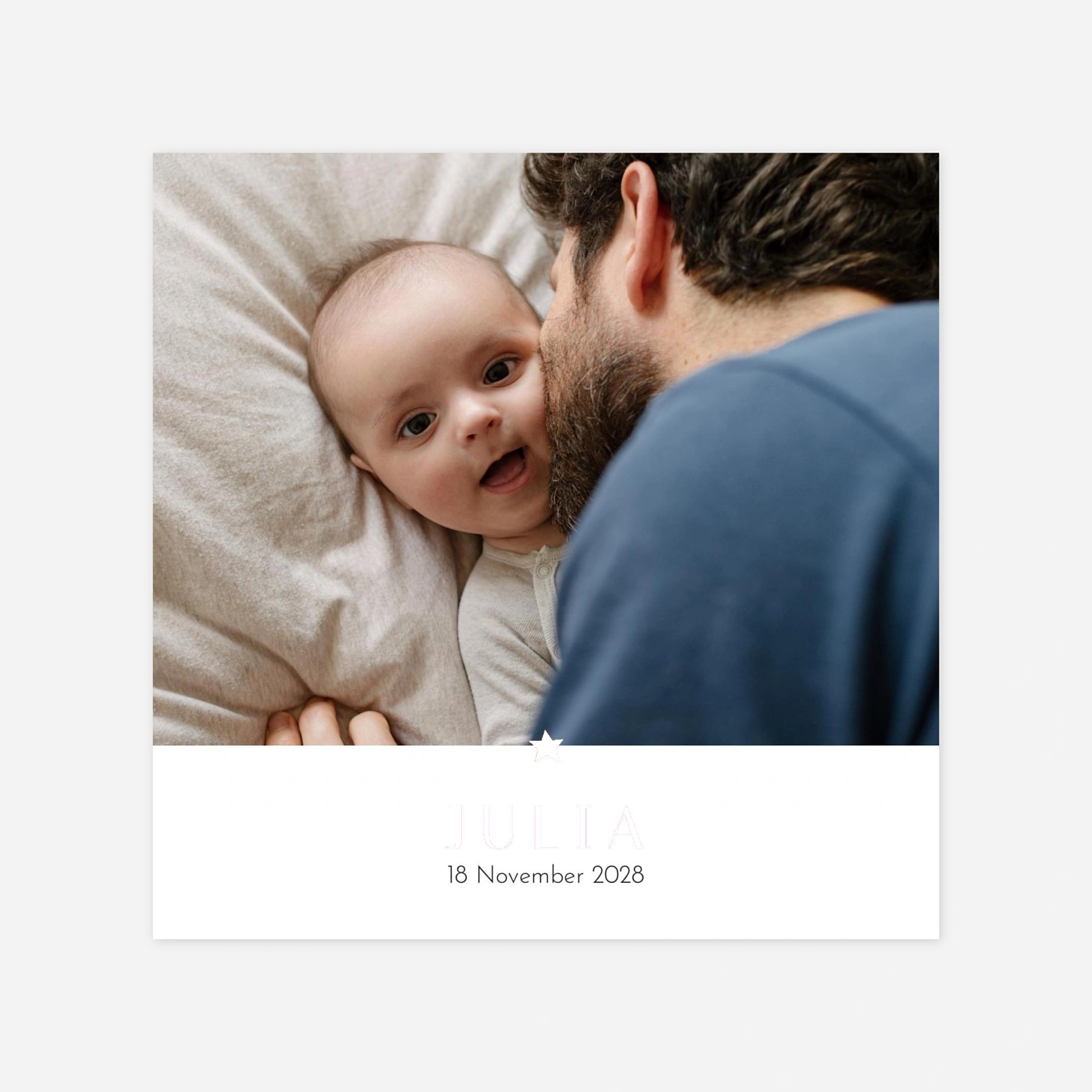 Geburtskarte Goldstern