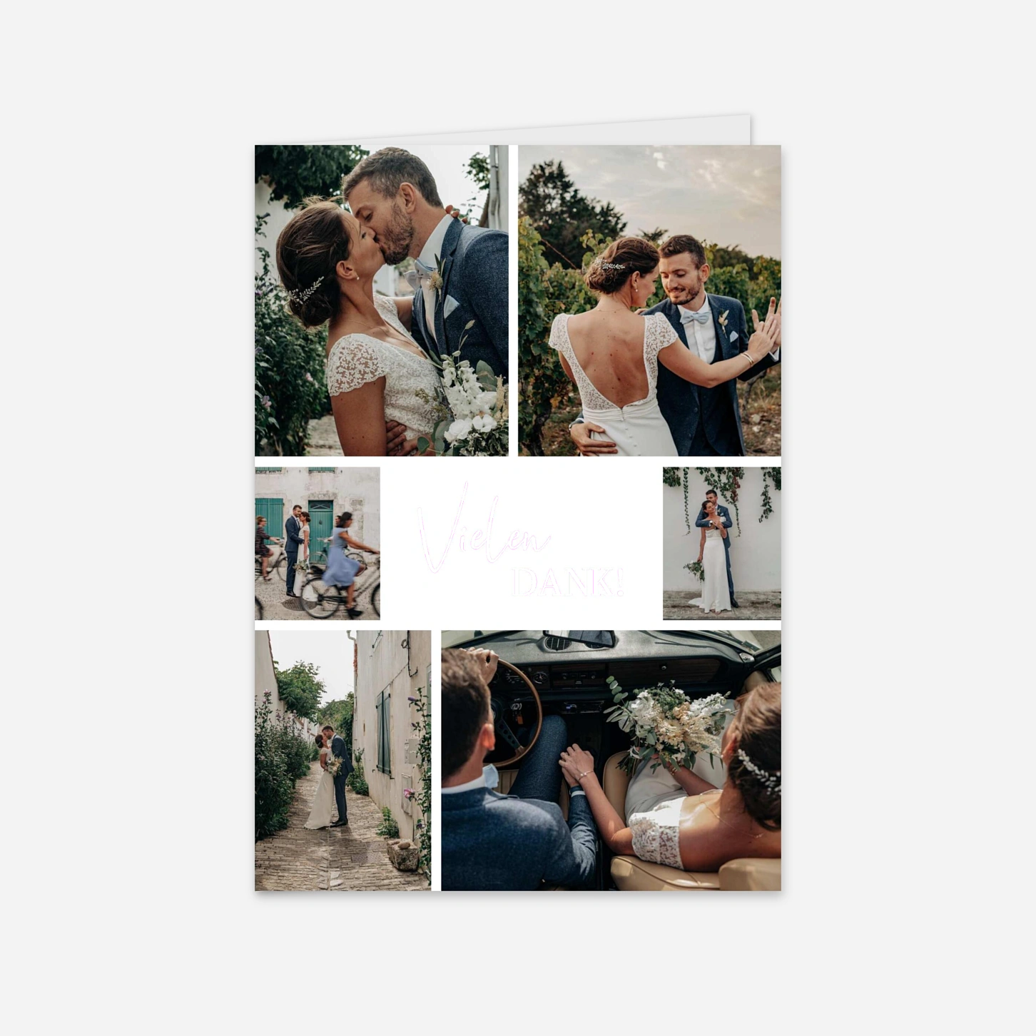 Dankeskarte Hochzeit Greenery Wedding