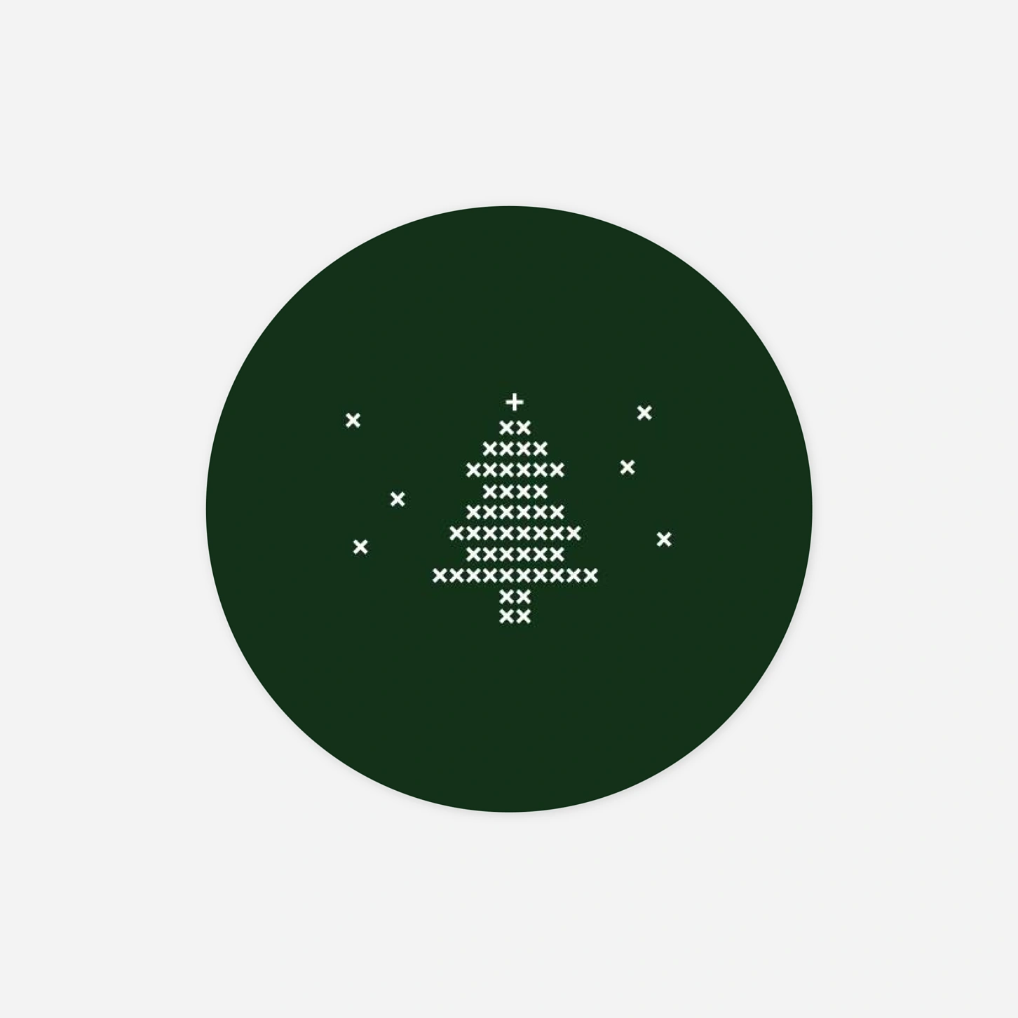 Geschenkaufkleber Weihnachten Gestickte Botschaft