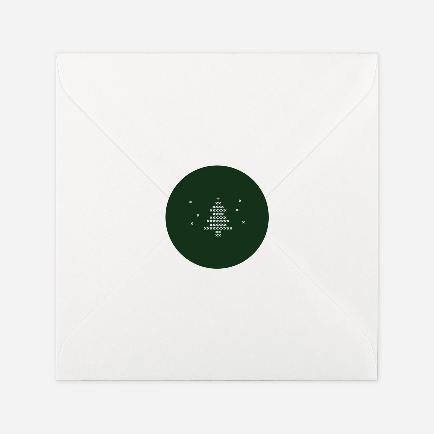 Geschenkaufkleber Weihnachten Gestickte Botschaft