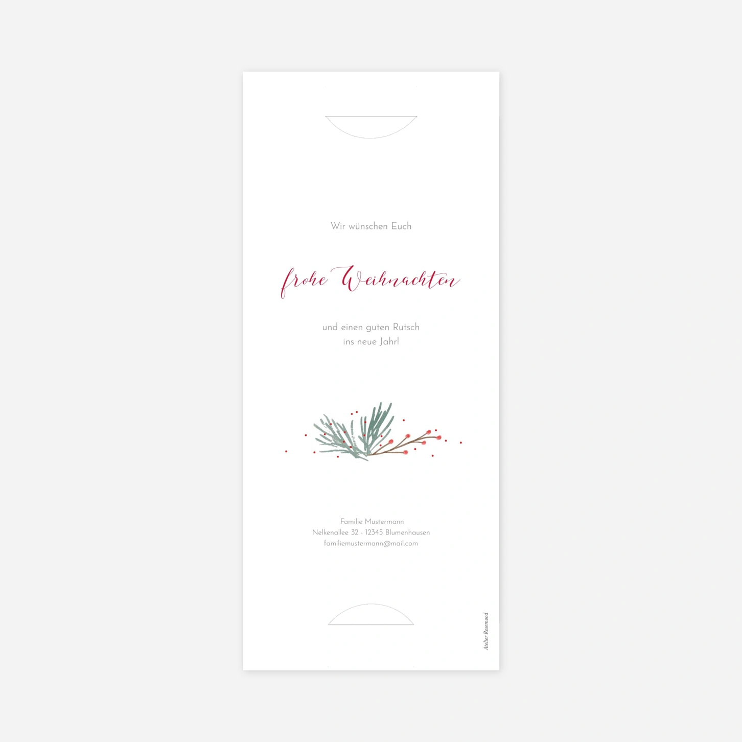 Weihnachtskarte Guten Rutsch