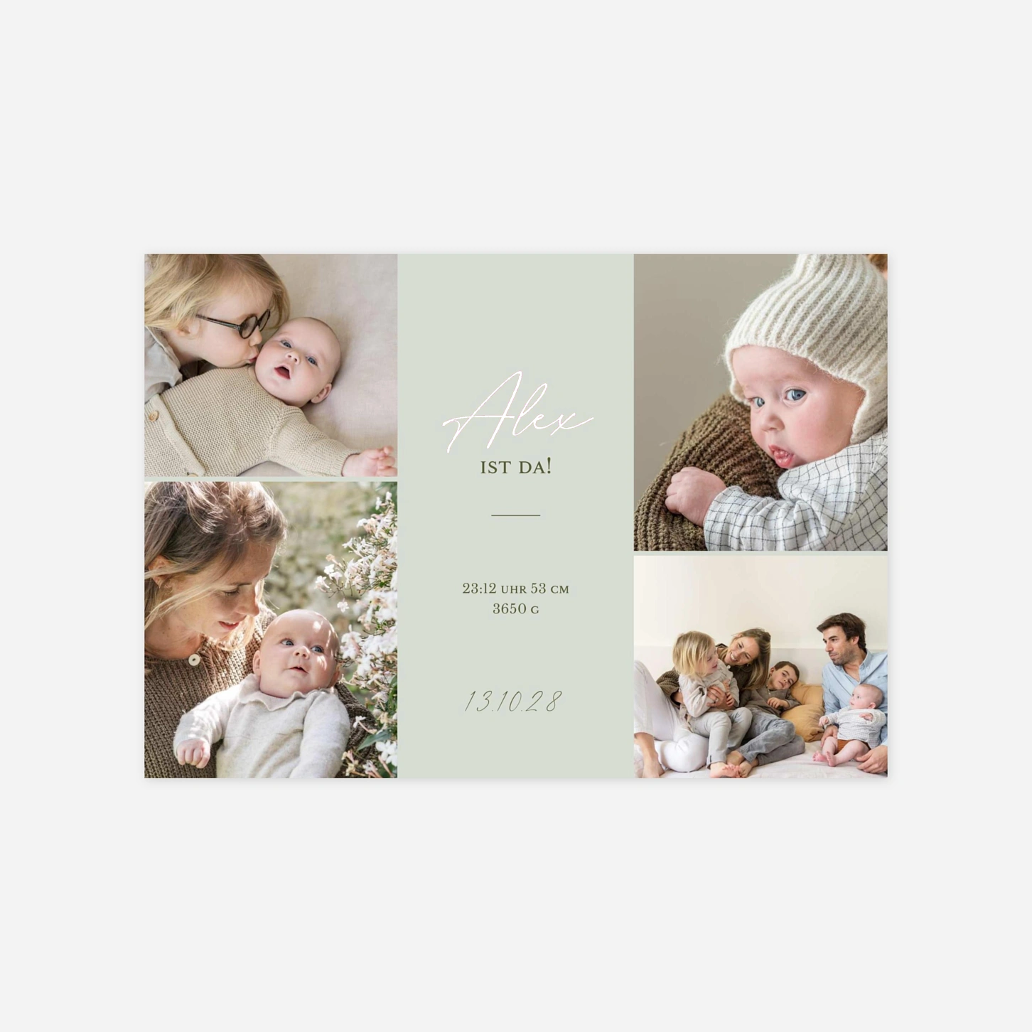 Geburtskarte Heartglow