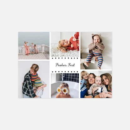 Weihnachtskarte Herzgirlande