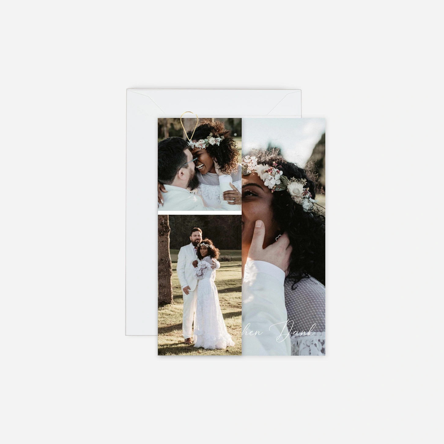 Dankeskarte Hochzeit Herzleuchten