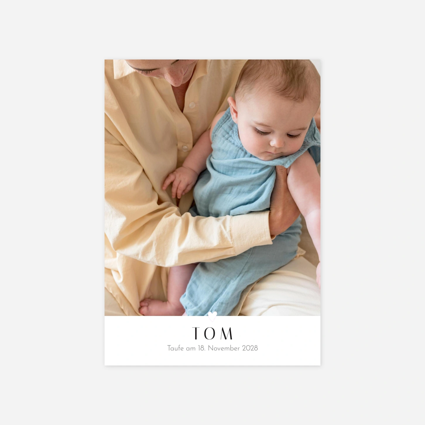 Taufeinladung Herzchen