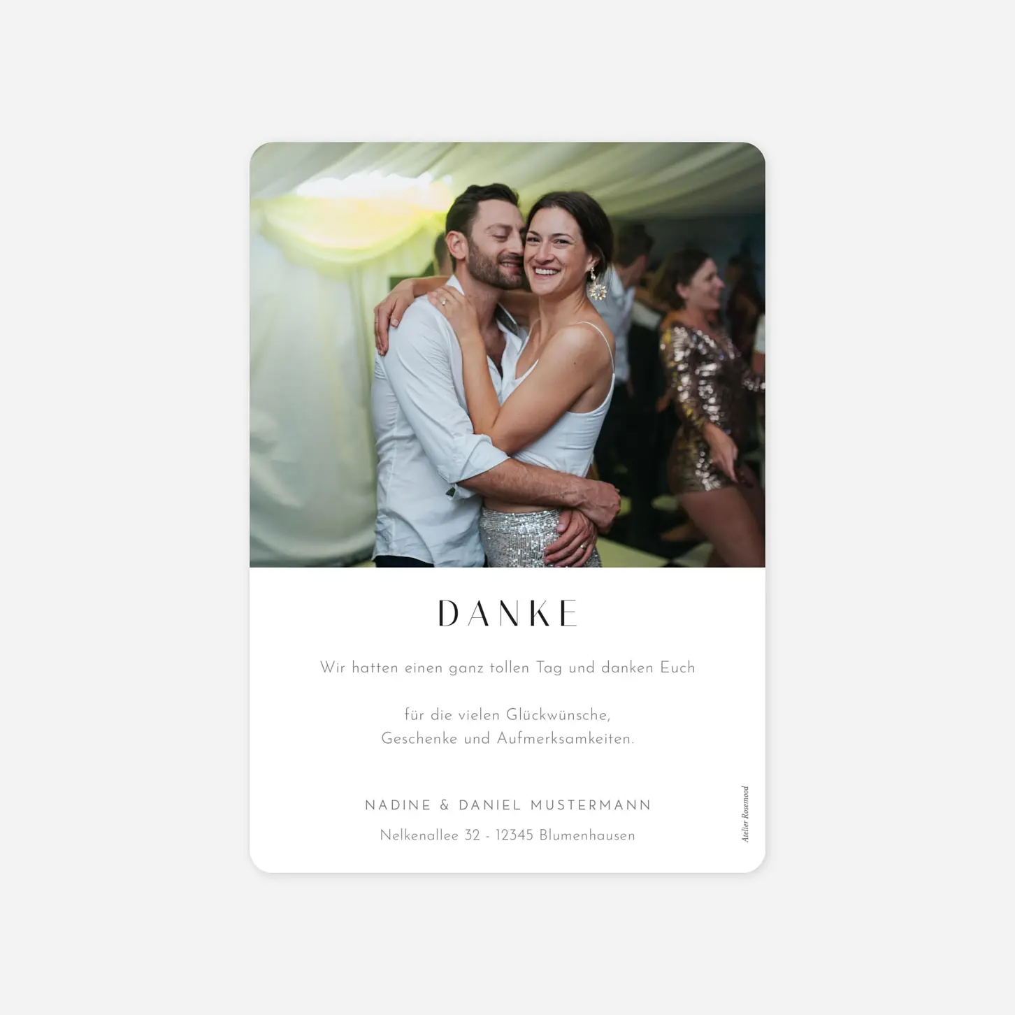 Dankeskarte Hochzeit Herzchen
