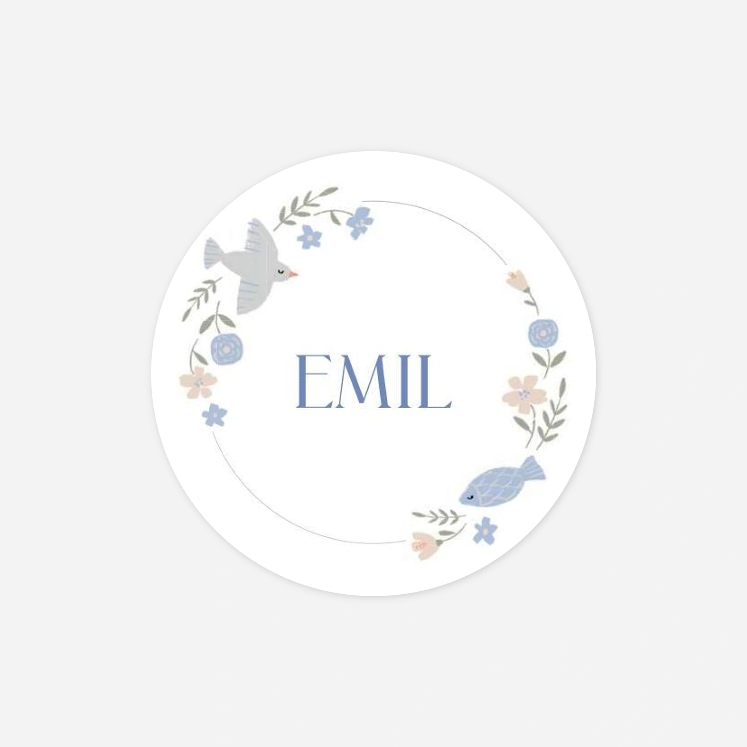 Aufkleber Taufe Loved & blessed