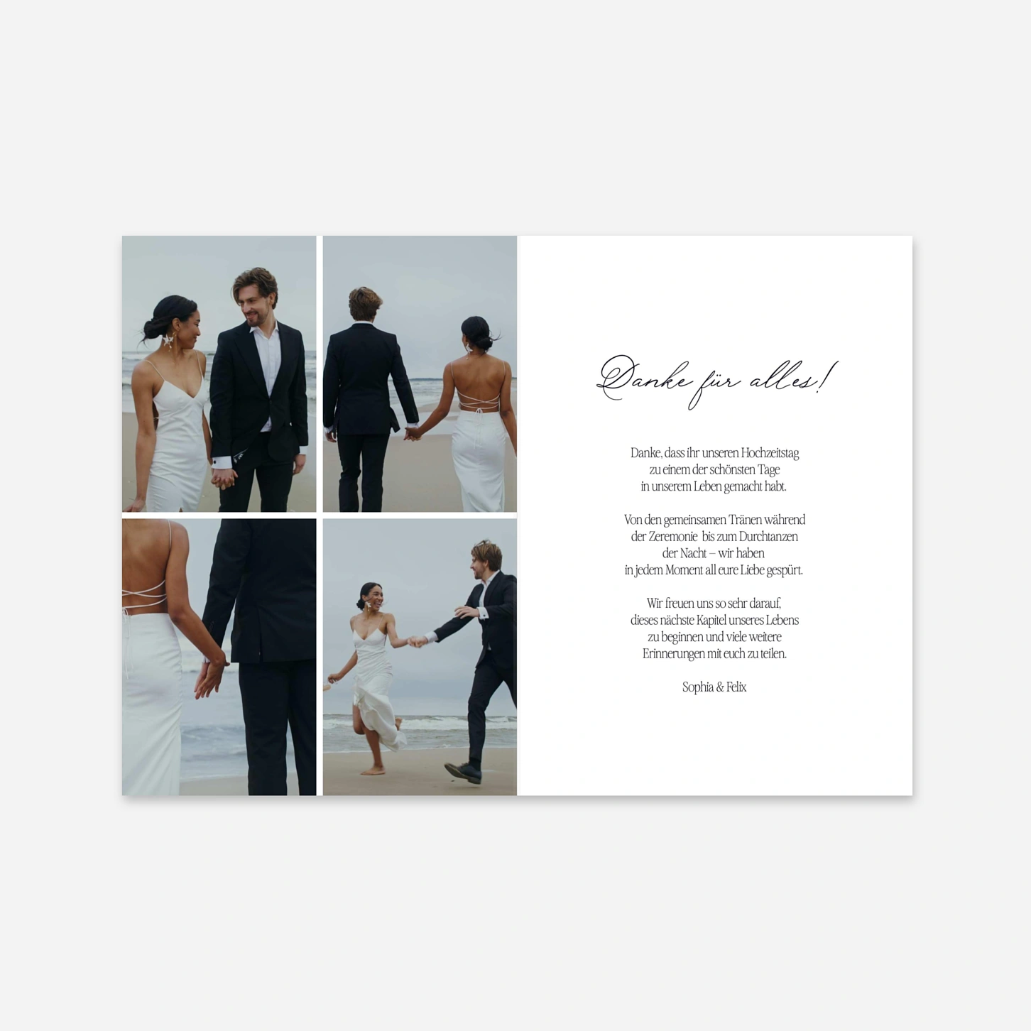 Dankeskarte Hochzeit Immer und Ewig