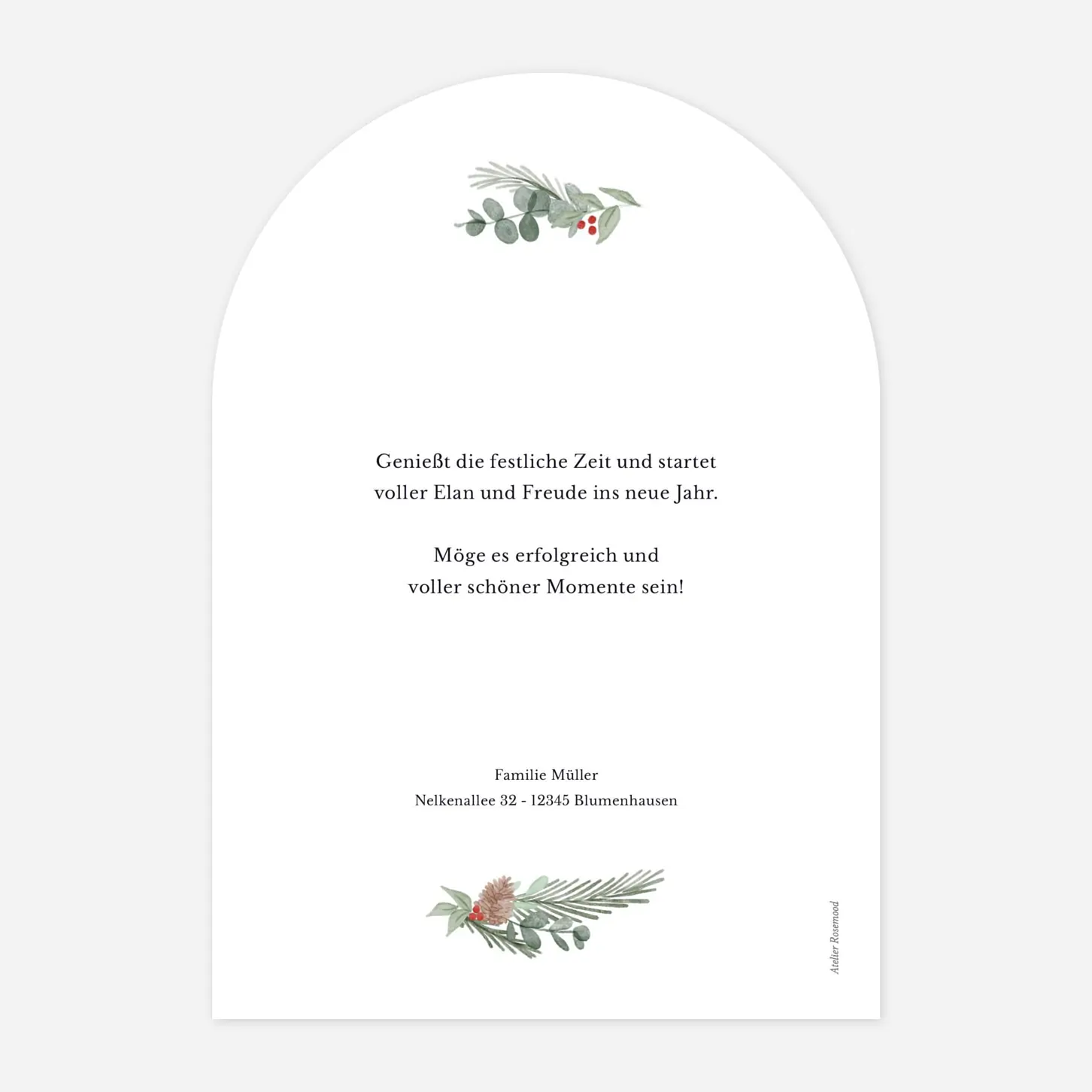 Weihnachtskarte Kleines Dorf