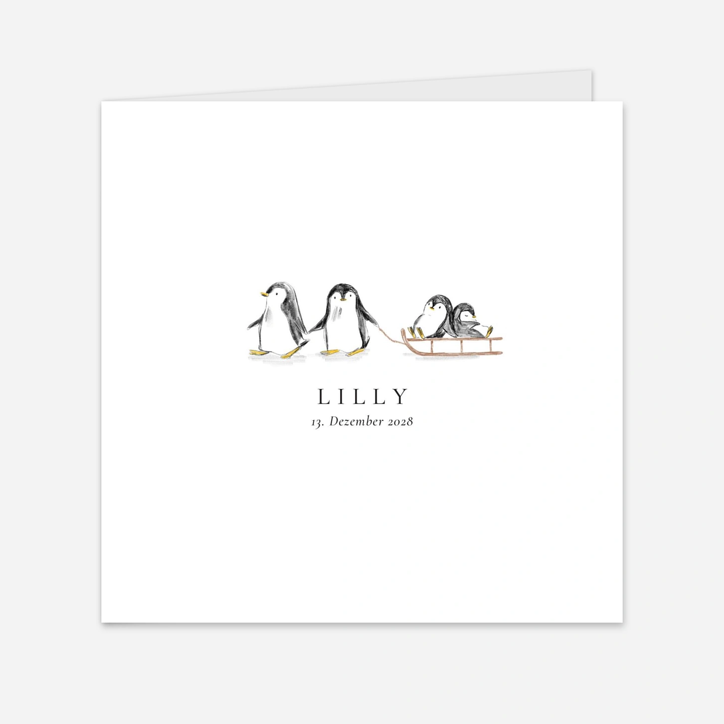 Geburtskarte Kleine Eisscholle