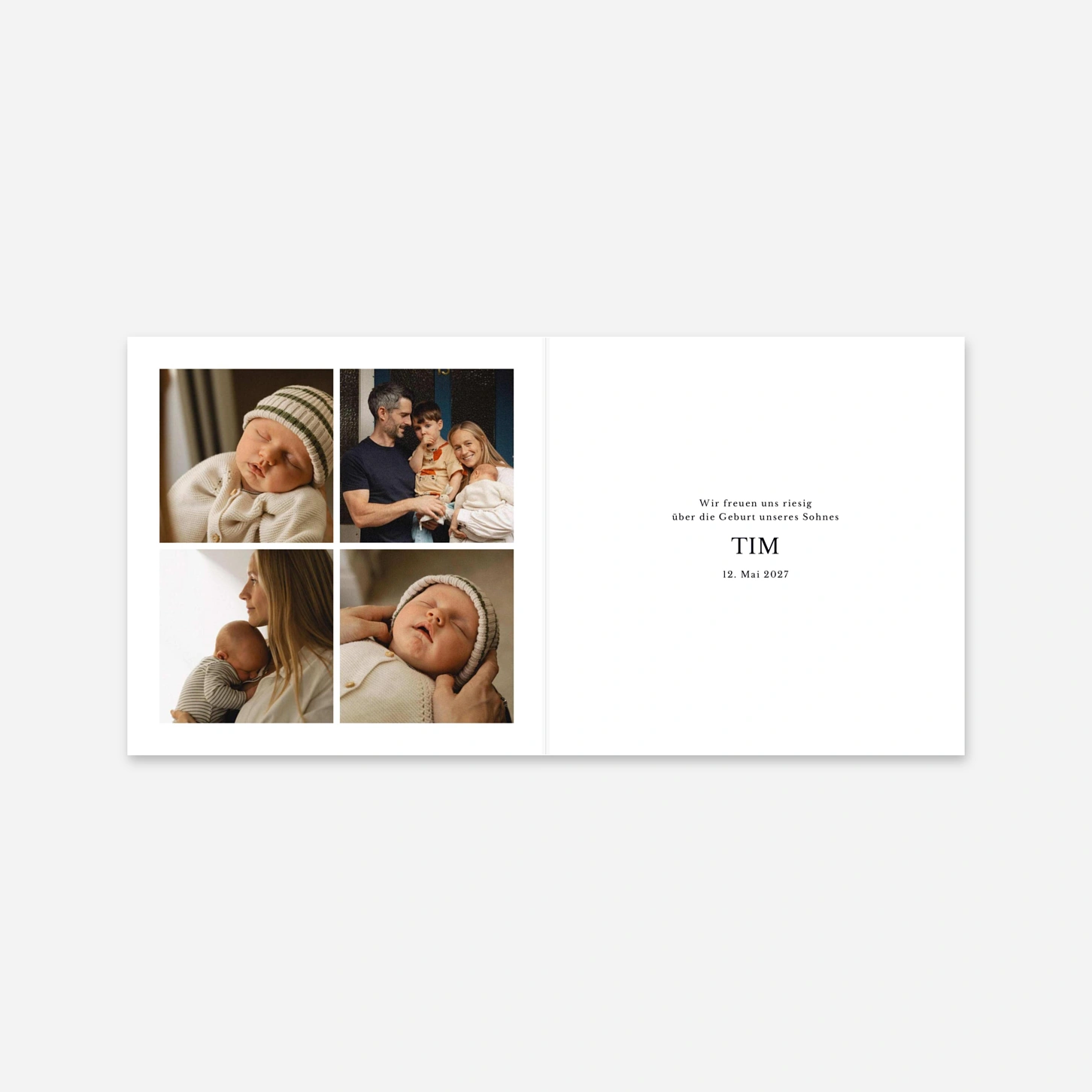 Geburtskarte Kleine Streifen