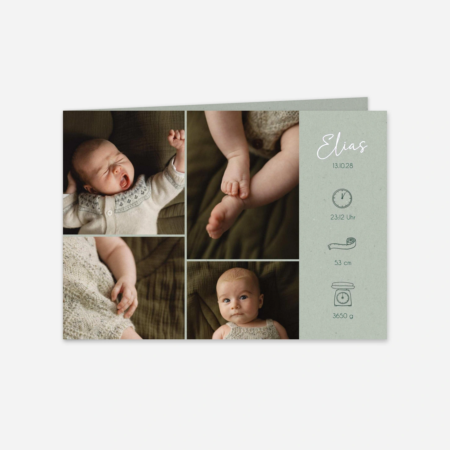 Geburtskarte Knipskunst