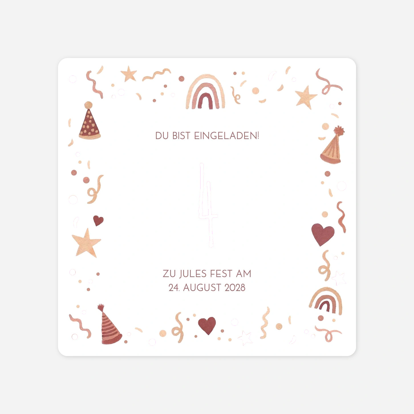 Kindergeburtstagseinladung Kleines Fest