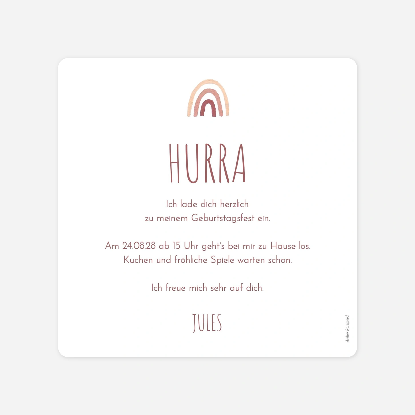 Kindergeburtstagseinladung Kleines Fest