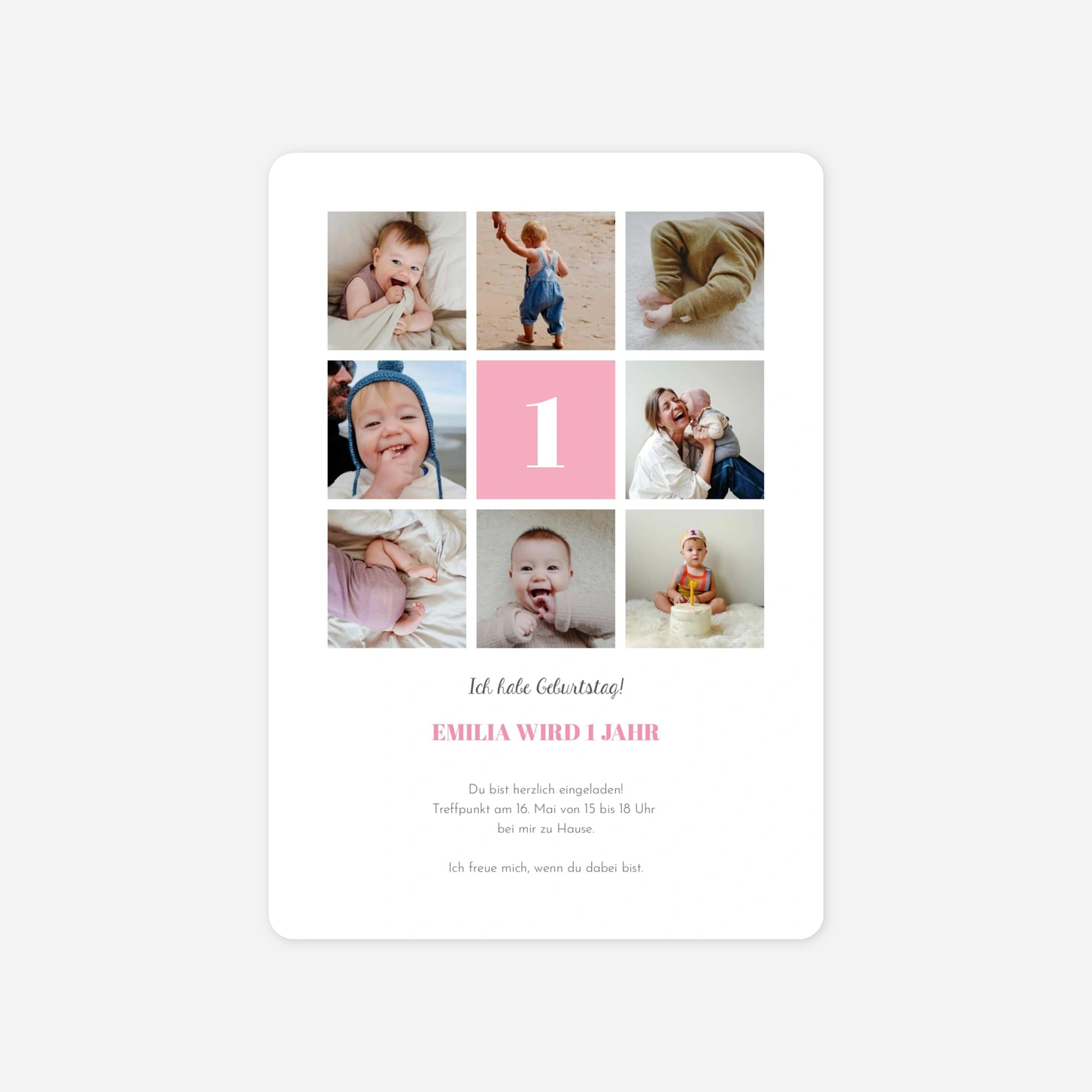 Kindergeburtstagseinladung Kinderlachen