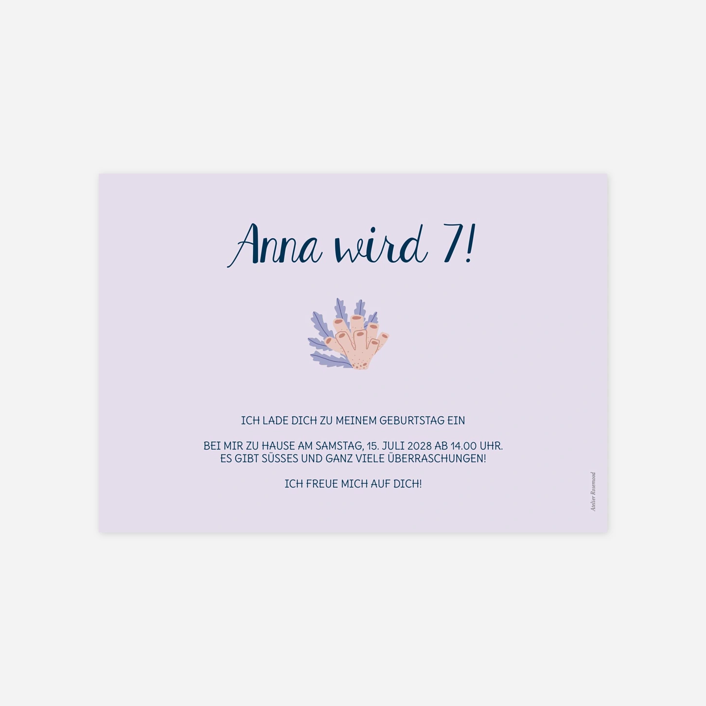 Kindergeburtstagseinladung Buntes Riff