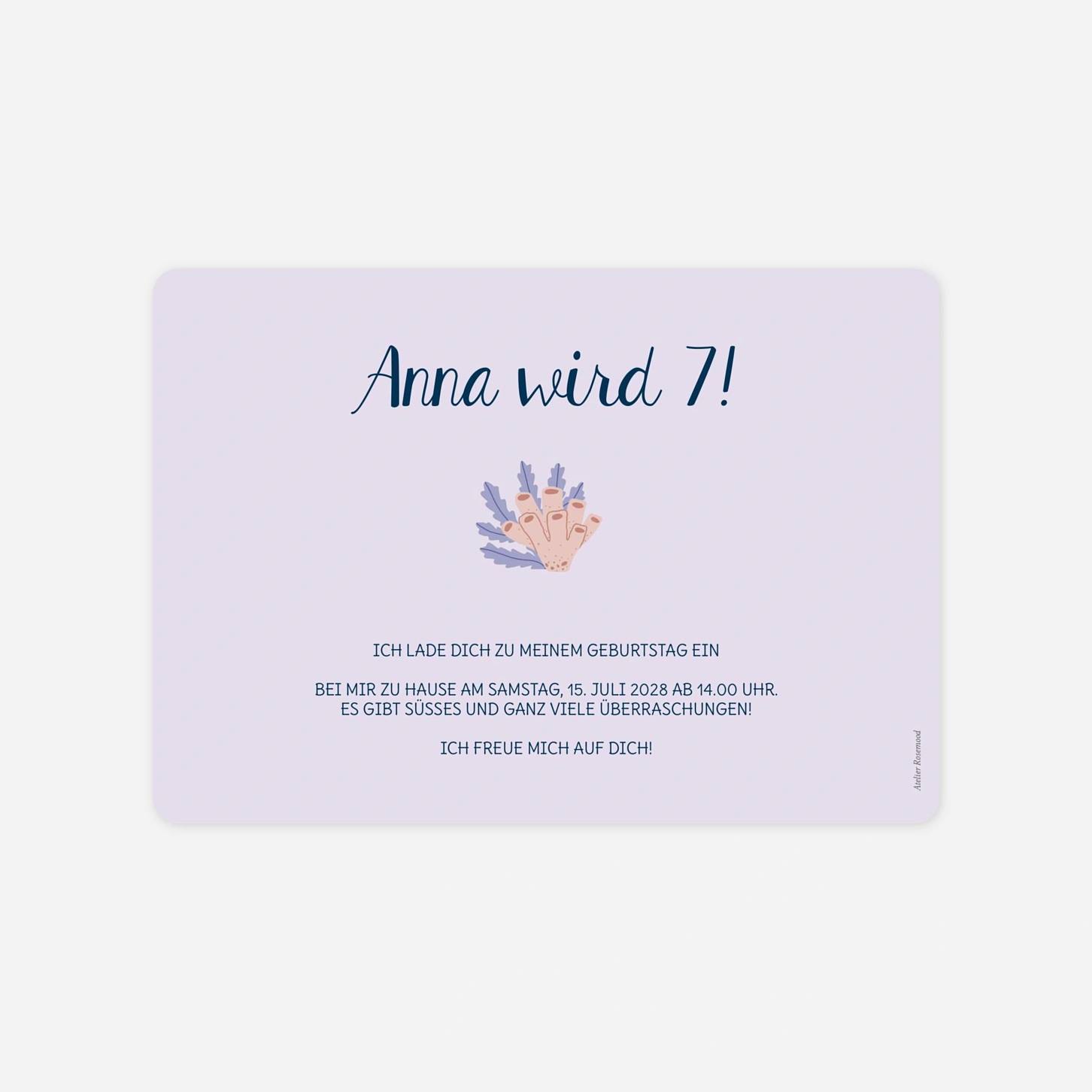 Kindergeburtstagseinladung Buntes Riff