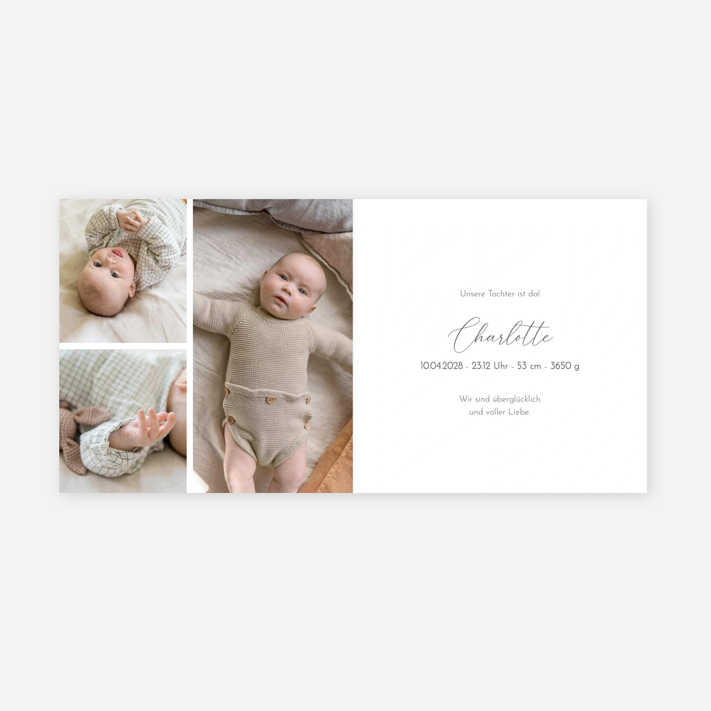 Geburtskarte Kleines Portrait