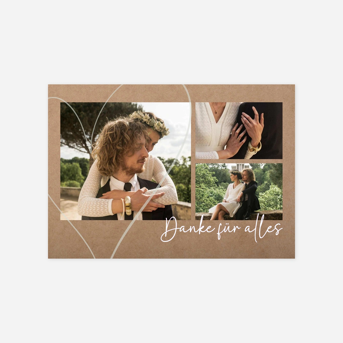 Dankeskarte Hochzeit Liebesherz