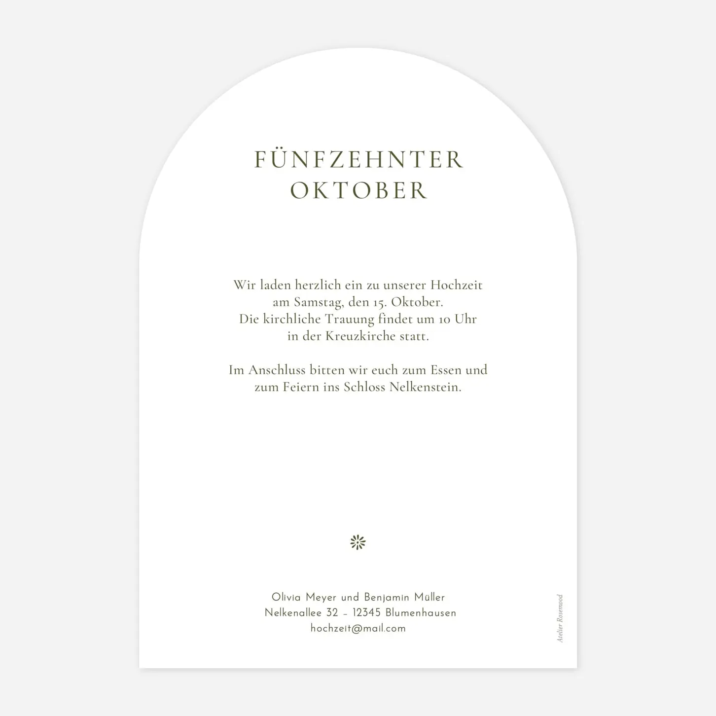 Hochzeitseinladung Laure de Sagazan Gold