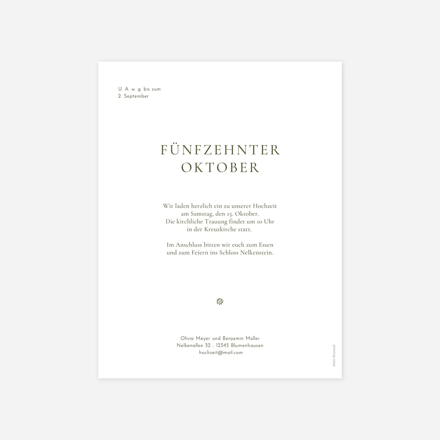 Hochzeitseinladung Laure de Sagazan Gold