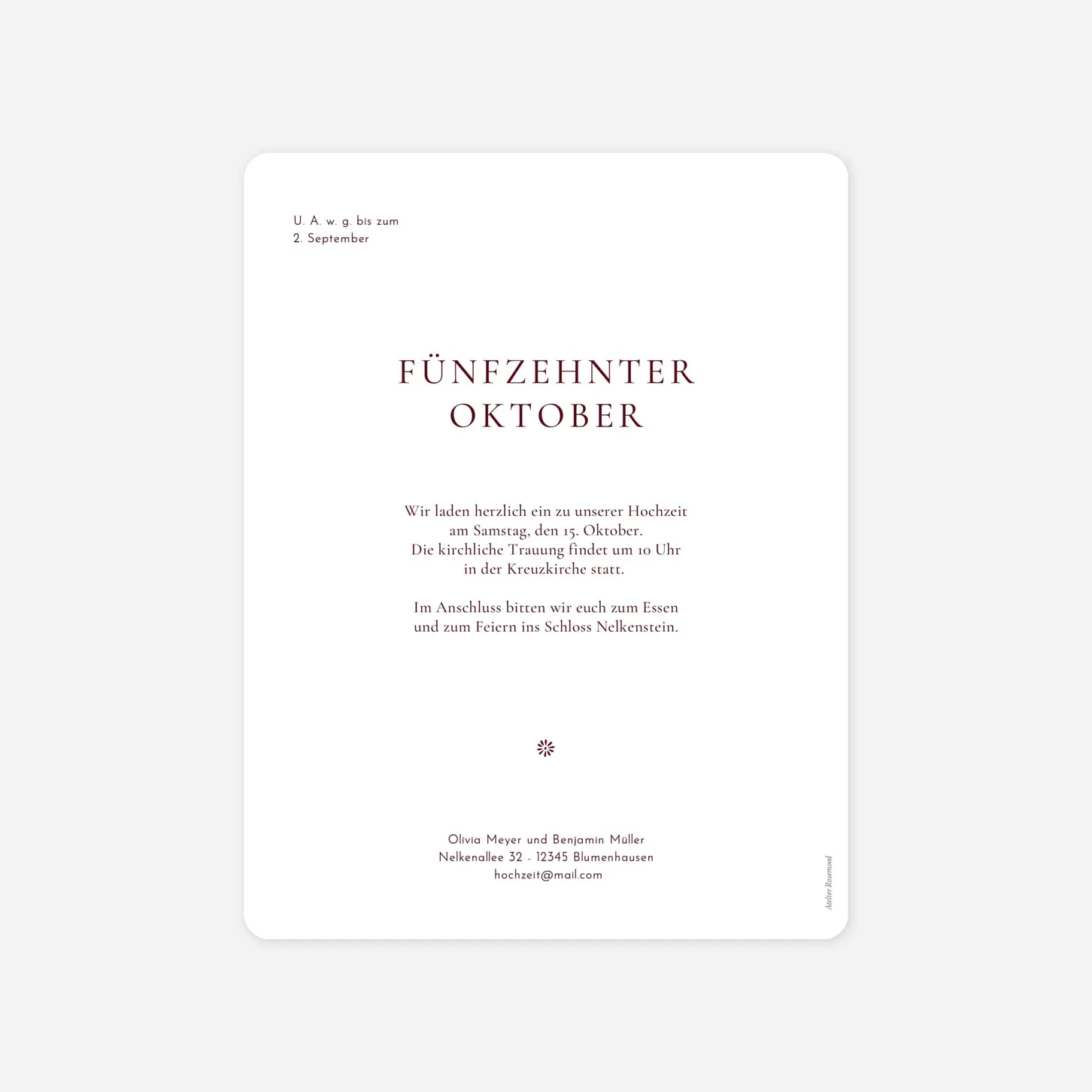 Hochzeitseinladung Laure de Sagazan Gold