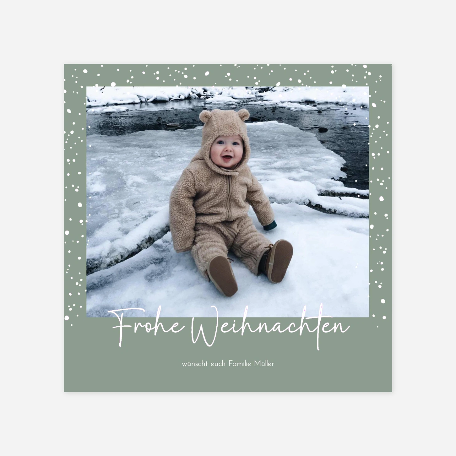 Weihnachtskarte Leise Flocken