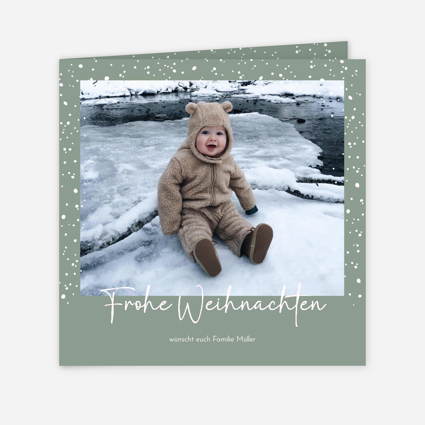 Weihnachtskarte Leise Flocken