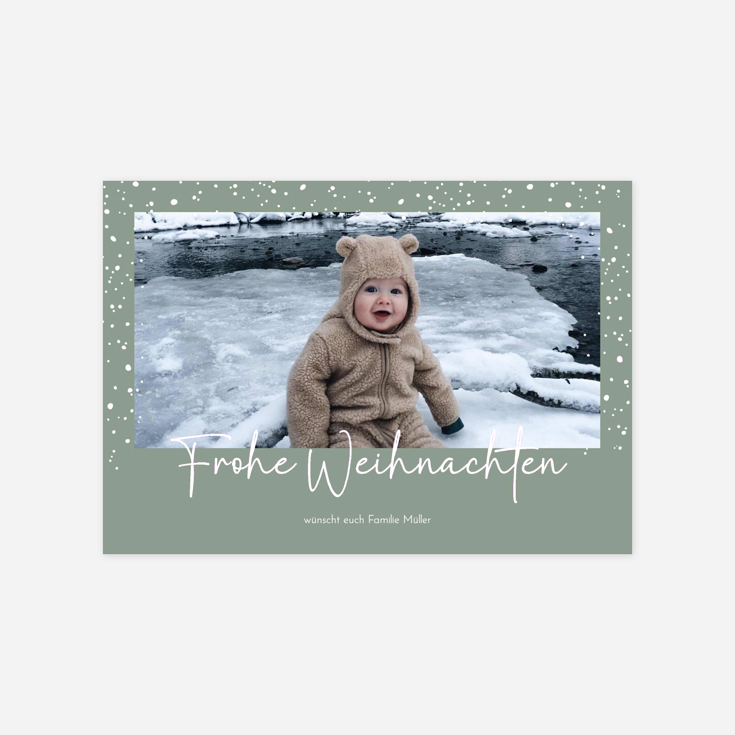 Weihnachtskarte Leise Flocken