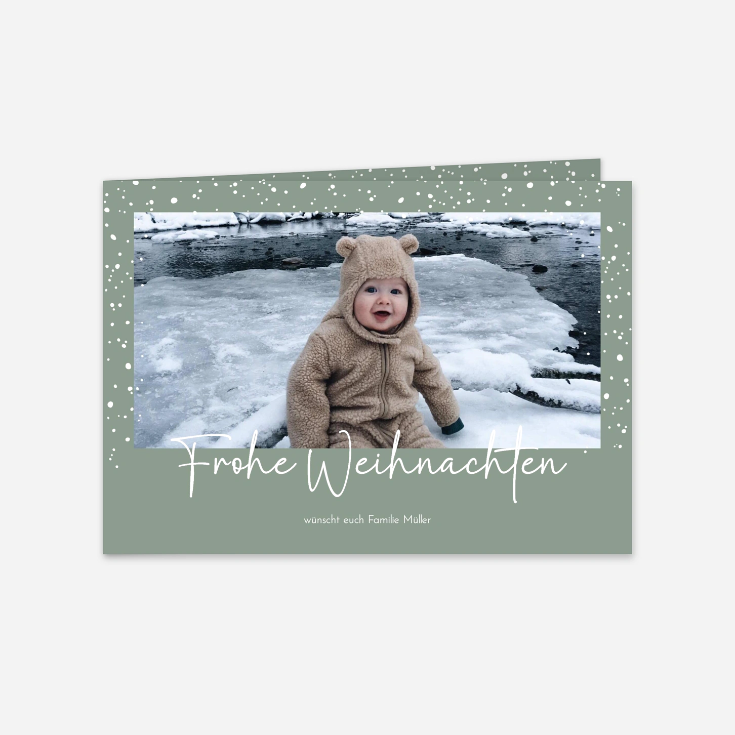 Weihnachtskarte Leise Flocken