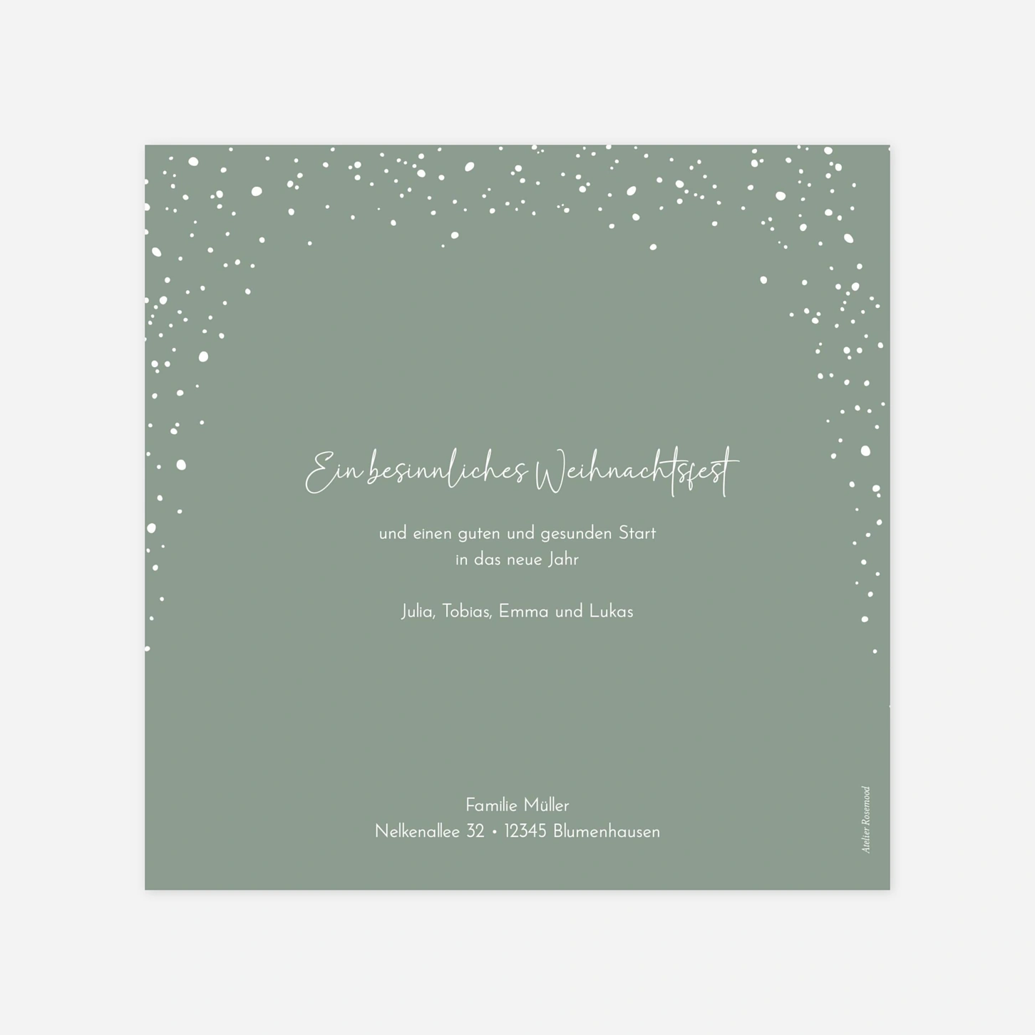 Weihnachtskarte Leise Flocken