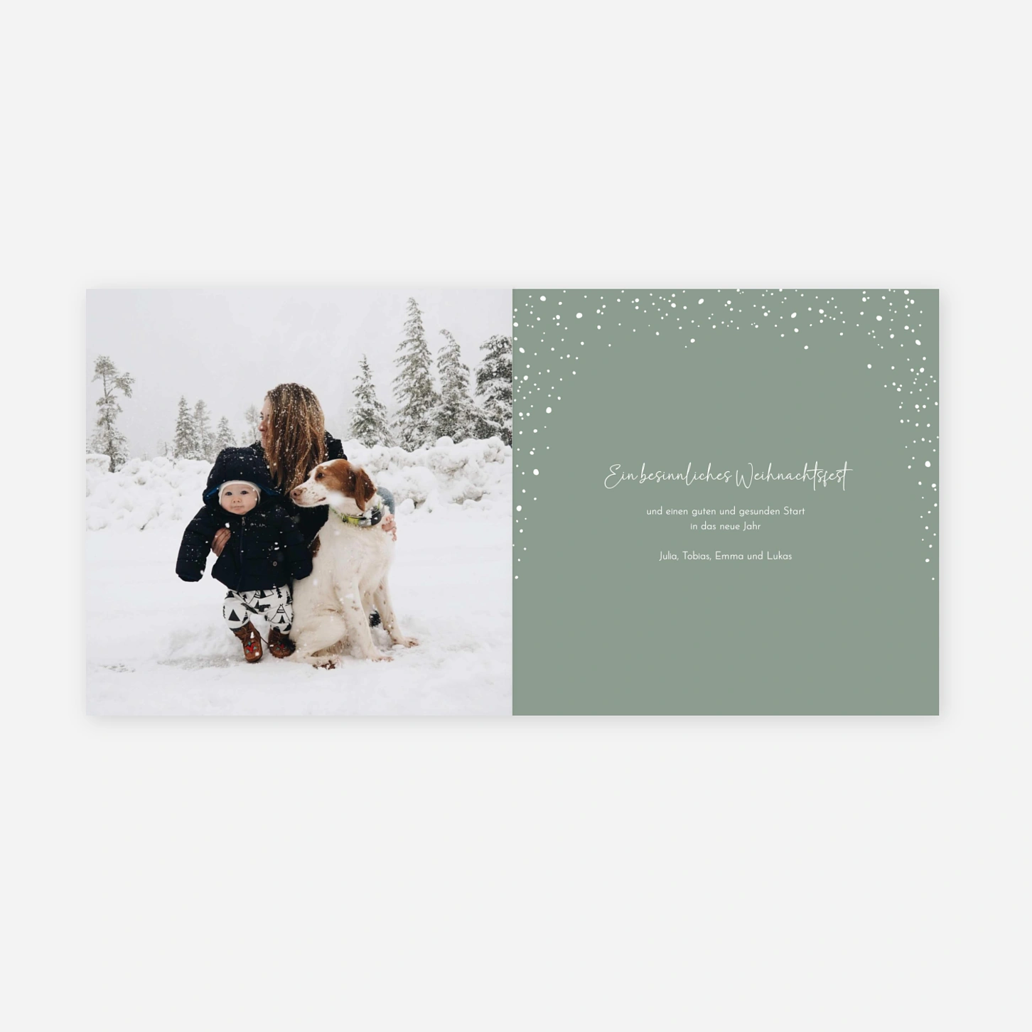 Weihnachtskarte Leise Flocken