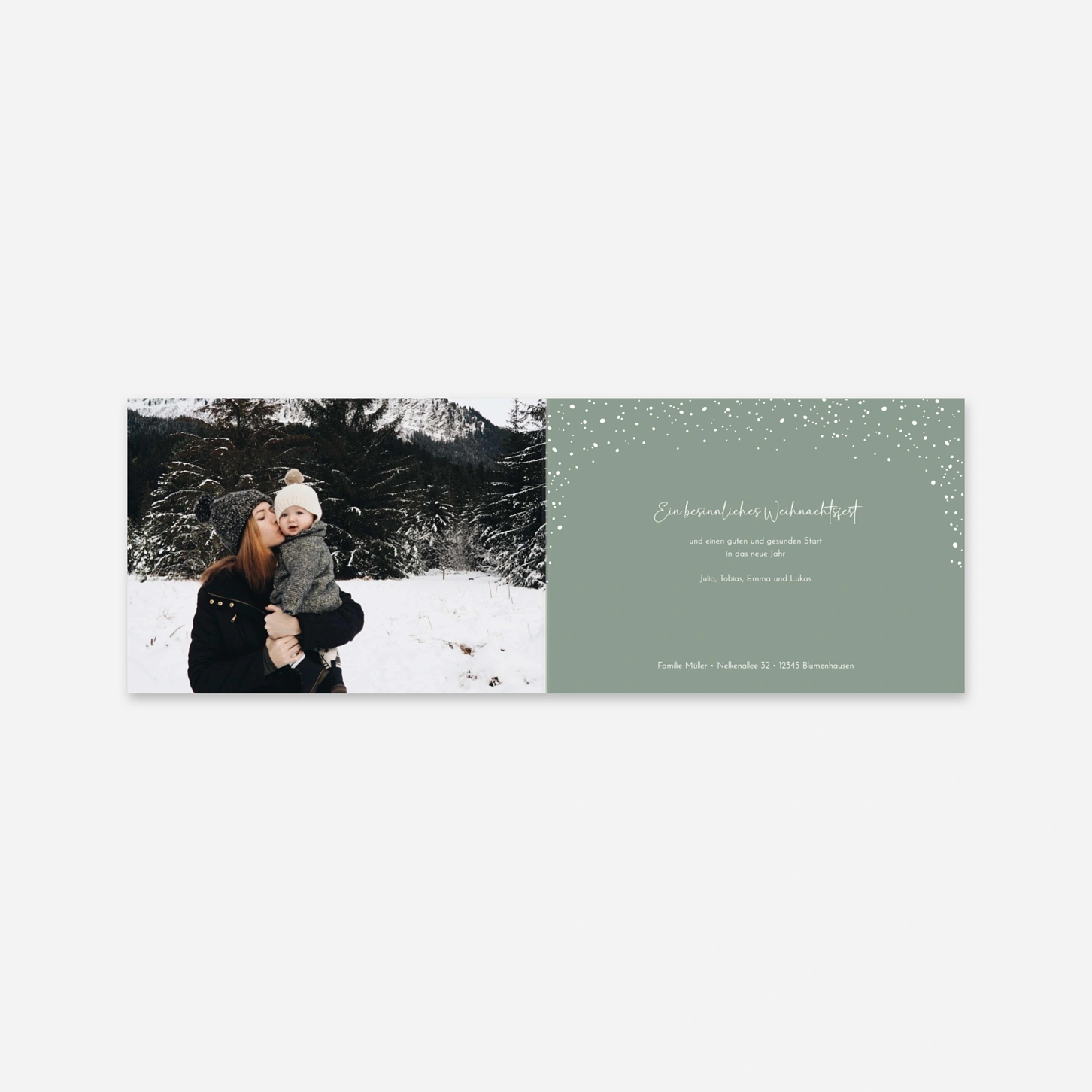 Weihnachtskarte Leise Flocken