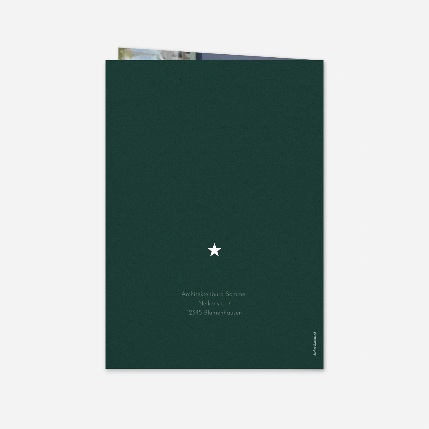 Geschäftliche Weihnachtskarte Sternenzweig