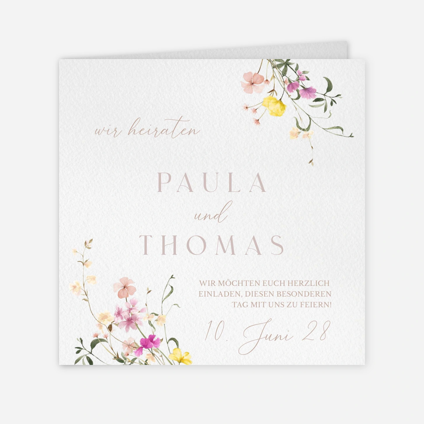 Hochzeitseinladung Liebesgarten