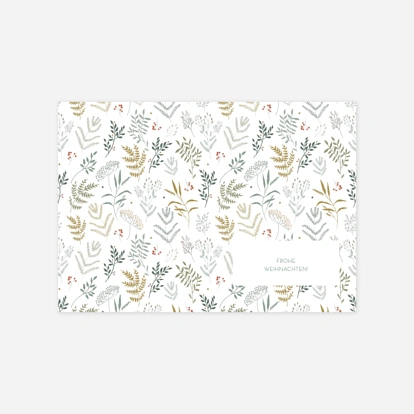 Weihnachtskarte Liberty Blumen