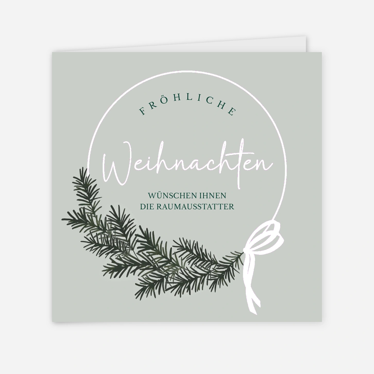 Geschäftliche Weihnachtskarte Botanical Badge