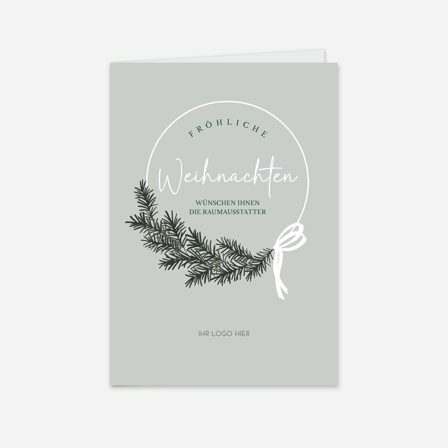 Geschäftliche Weihnachtskarte Botanical Badge