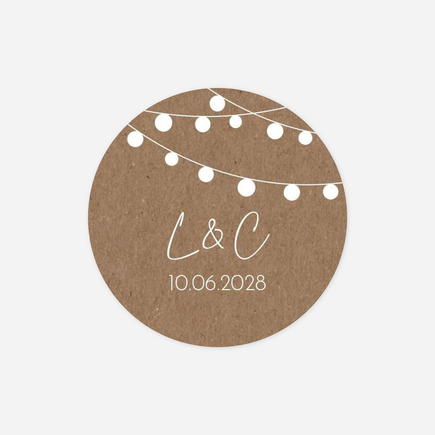 Geschenkaufkleber Hochzeit Liebeslicht